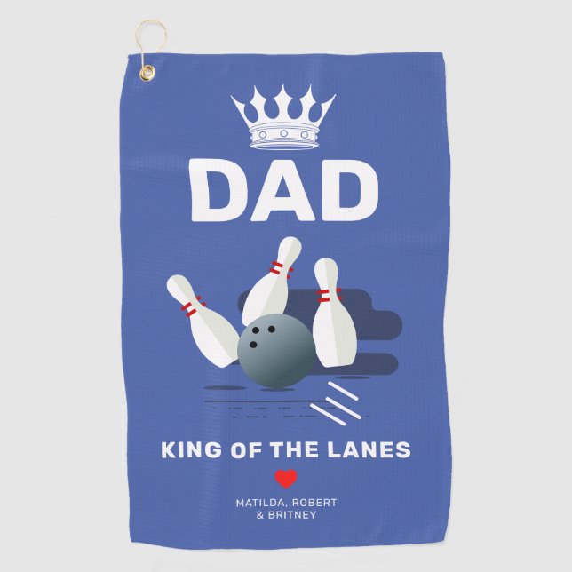 Custom Bowling Alley Dad Towel (Front)