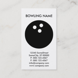 custom bowling business card