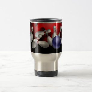 Custom Bowling Design Travel Mug