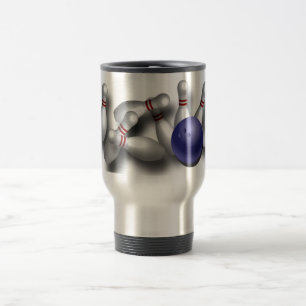 Custom Bowling Design Travel Mug