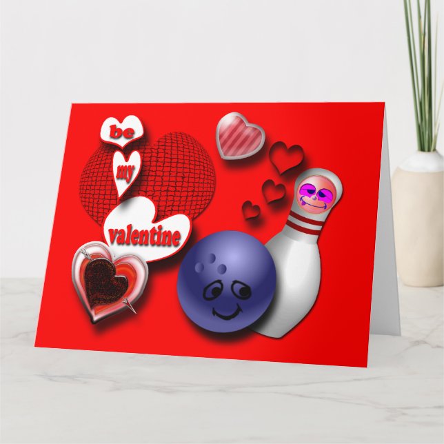 Custom Bowling Greeting Cards (Front)