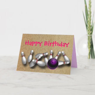 Custom Bowling Greeting Cards Postcards
