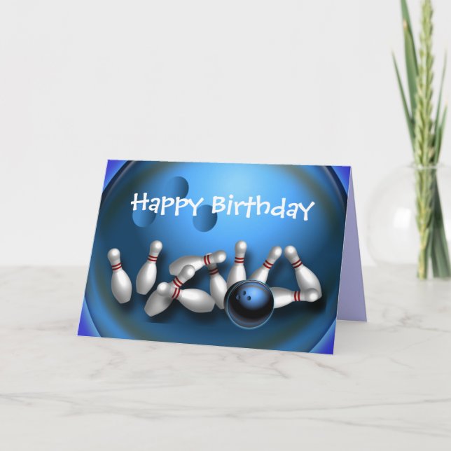 Custom Bowling Greeting Cards Postcards (Front)