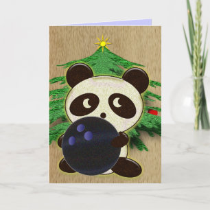 Custom Bowling Greetings Holiday Card