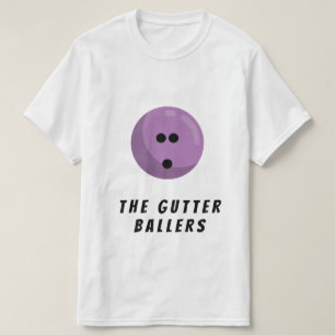 Custom Bowling Team Name   Lavender Bowling Ball T-Shirt