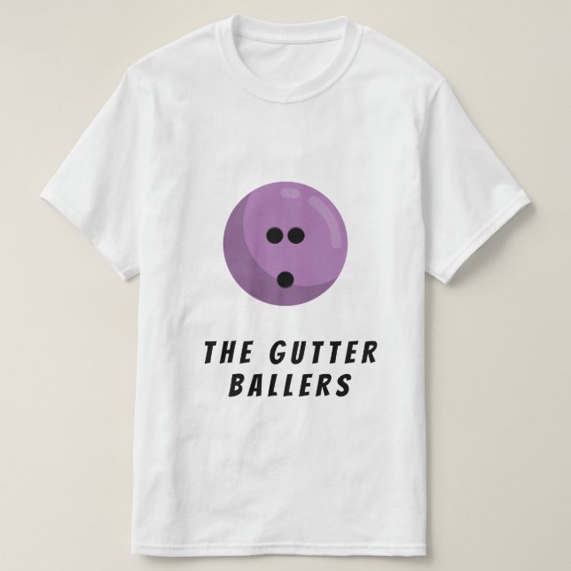 Custom Bowling Team Name | Lavender Bowling Ball T-Shirt (Design Front)