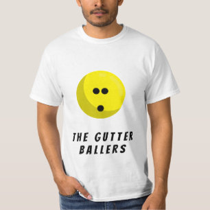 Custom Bowling Team Name Yellow Bowling Ball T-Shirt