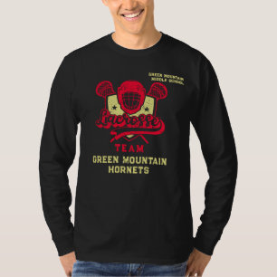 Custom Box Field Lacrosse Team Club Name Number T-Shirt