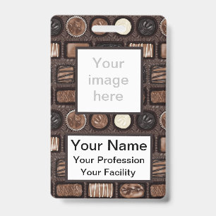 Custom Box of Chocolates Badge ID Badge