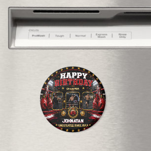 Custom Boxing Birthday Photo Champion Party Magnet