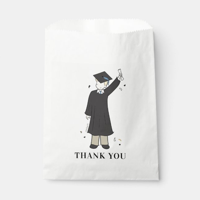 Custom Boy Avatar | High School Graduation Favour  Favour Bags (Front)