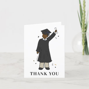 Custom Boy Avatar   High School Graduation Thank Y You Card