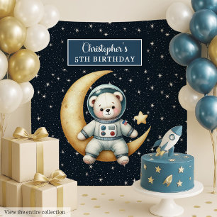 Custom Boy Birthday Tapestry with Teddy Bear