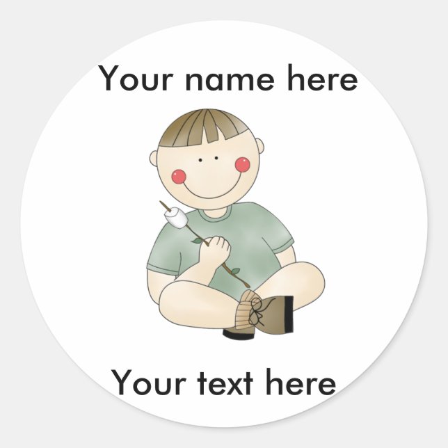 CUSTOM BOY CAMPING Sticker (Front)