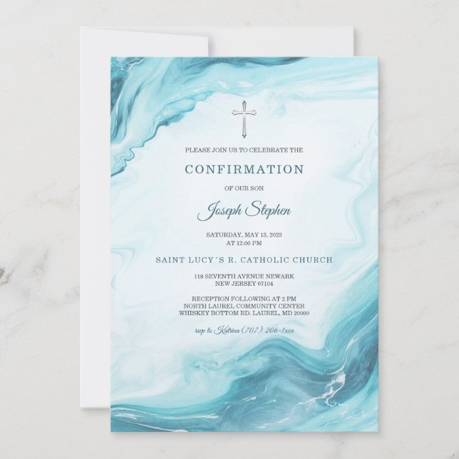Custom Boy Confirmation Cards (Front)
