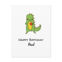 custom boys dinosaur happy birthday party 