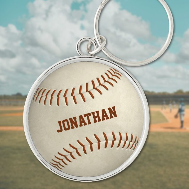 custom boys girls simple baseball softball key ring (Creator Uploaded)