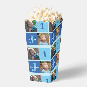 Custom Boys Photo Birthday Party Popcorn Favour Box