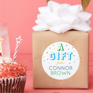 Custom Boys Preppy Birthday Stickers