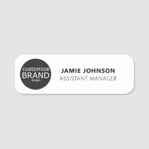 Custom Brand Logo Employee Magnetic or Safety Pin Name Tag