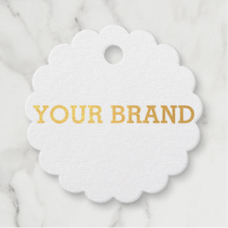 Custom Brand Name Business Rubber Stamp Favour Tags