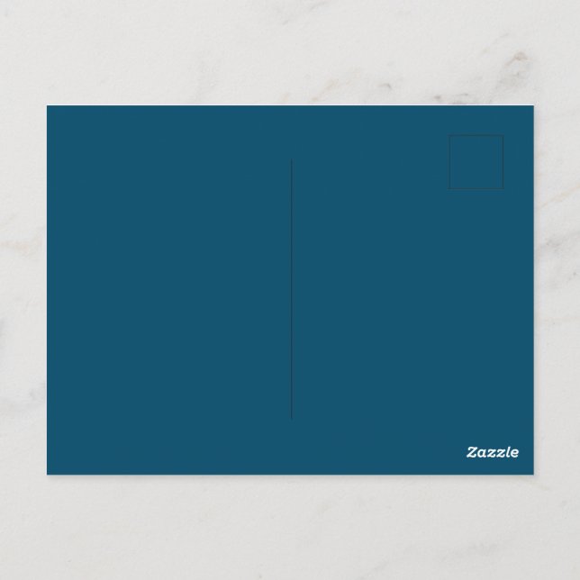 Custom Brand Ocean Blue Picture-Perfect Standard  Postcard (Back)