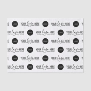 Custom Branded 2 Logo Business Company Packaging Tissue Paper