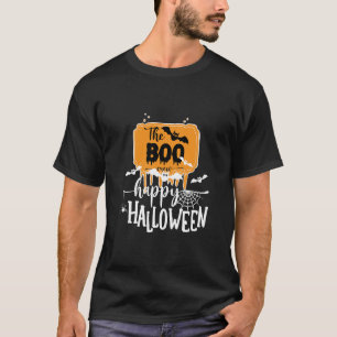 Custom Branded Black and White Spooky Halloween T-Shirt