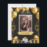 Custom Branded Black Gold Luxury Happy Birthday  Holiday Card<br><div class="desc">Custom Branded Black Gold Luxury Happy Birthday Holiday Card.</div>