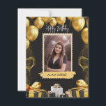 Custom Branded Black Gold Luxury Happy Birthday  Holiday Card<br><div class="desc">Custom Branded Black Gold Luxury Happy Birthday Holiday Card.</div>