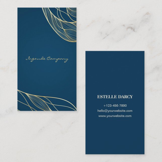 Custom Branded Blue Simple Business Card (Front/Back)