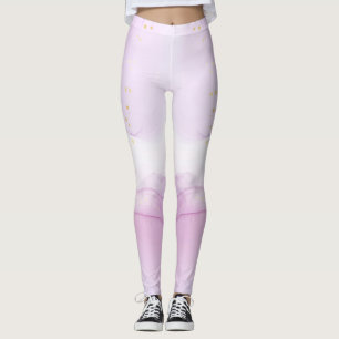 Custom Branded Bold Mixed Prints Gold Accents Leggings