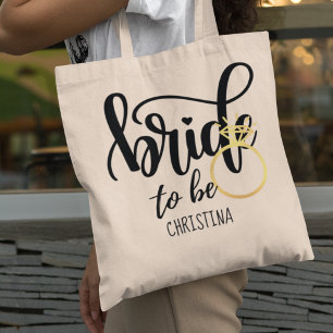 Custom Branded Bride-To-Be Bacehelorette Bridal  Tote Bag