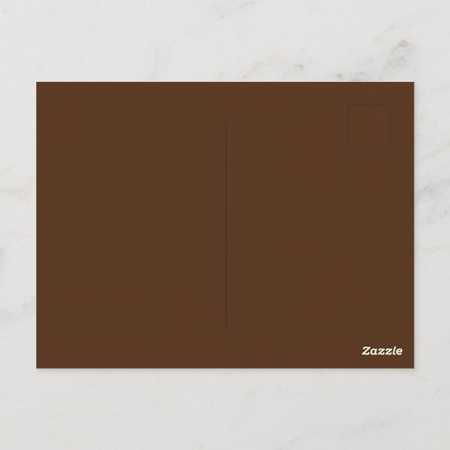 Custom Branded Brown Picture-Perfect Standard  Postcard (Back)
