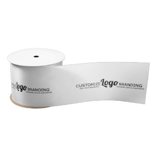 Custom Branded Business Logo Company Packaging  Satin Ribbon