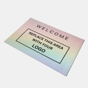 Custom Branded Business Logo Company Rainbow  Doormat
