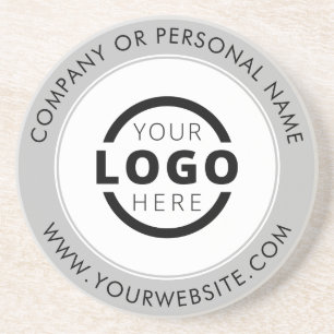 Custom Branded Business Logo Promotional Grey Coaster
