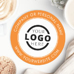 Custom Branded Business Logo Promotional Orange Round Paper Coaster<br><div class="desc">Create your own personalised coaster with your own company logo or custom image. Customised promotional coasters with your business logo are great for corporate dinner events, or any event where branded coasters would be ideal. If you have a restaurant, bar, catering company, or other food and beverage service business, this...</div>