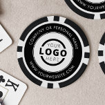 Custom Branded Business Logo Promotional Poker Chips<br><div class="desc">Create your own custom black poker chips with your company logo,  website and name.</div>