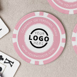 Custom Branded Business Logo Promotional Poker Chips<br><div class="desc">Create your own custom pink poker chips with your company logo,  website and name.</div>