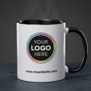 Custom Branded Business Mug With Logo and Website