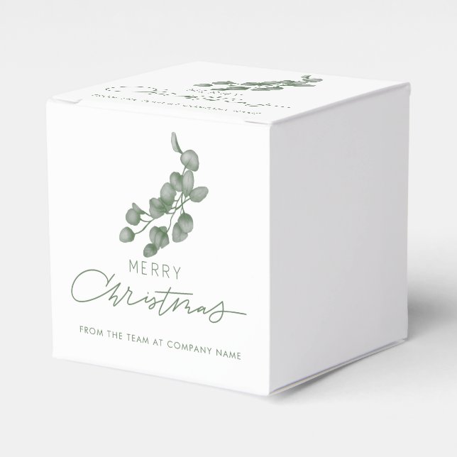 Custom Branded Company Name Merry Christmas  Favour Box (Front Side)