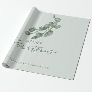 Custom Branded Company Name Merry Christmas  Wrapping Paper