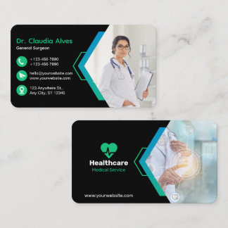 Custom Branded Creative Modern Medical Service Business Card