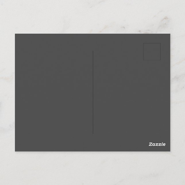 Custom Branded Dark Grey Picture-Perfect Standard  Postcard (Back)