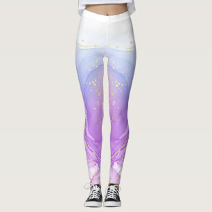 Custom Branded Elegant Watercolor Bouquet Design Leggings