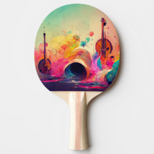 Custom Branded Elevate Experience with Watercolor  Ping Pong Paddle