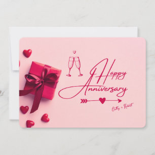 Custom Branded Happy Anniversary greeting card