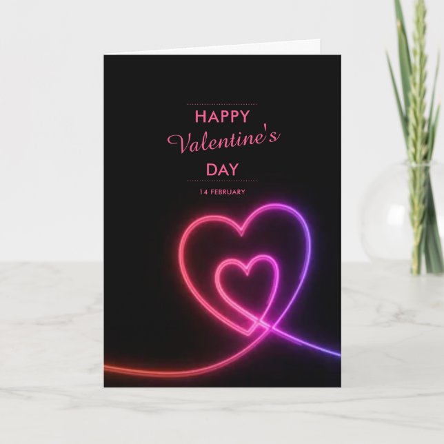 Custom Branded Happy Valentine's Day. 14 February  Card (Front)