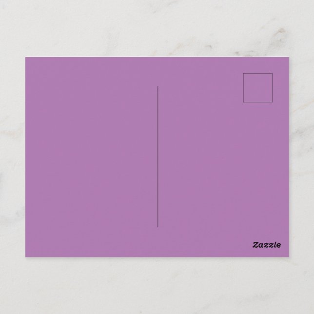 Custom Branded Lavender Picture-Perfect Standard  Postcard (Back)